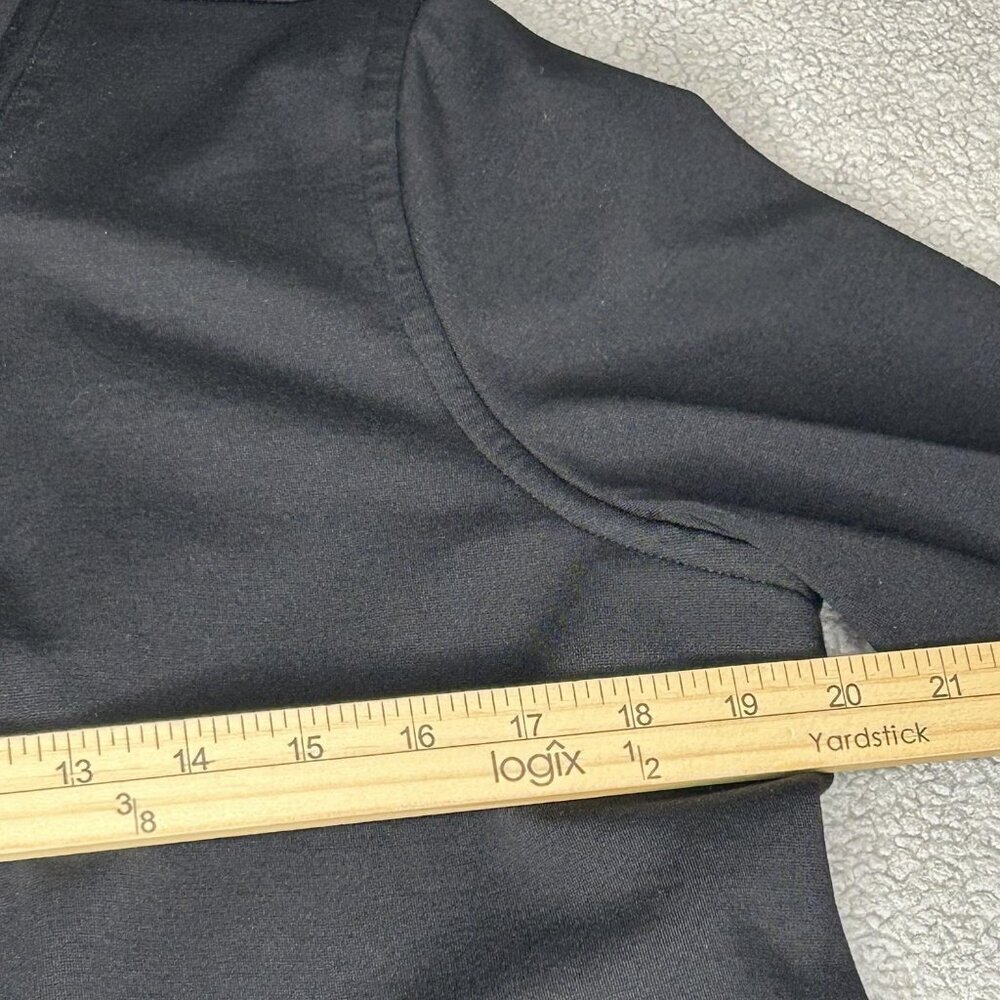 Eileen Fisher Jacket Womens L Black Asymmetrical Zip Ponte Knit Moto Italian - Picture 7 of 11